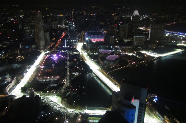 Singapore at night, Grand prix track